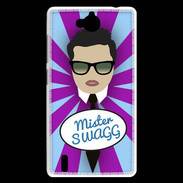 Coque Huawei Ascend G740 Mister Swag Brun