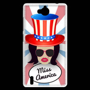 Coque Huawei Ascend G740 Miss USA Brune