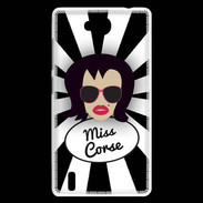 Coque Huawei Ascend G740 Miss Corse Brune