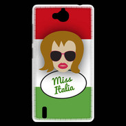 Coque Huawei Ascend G740 Miss Italie Rousse