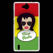 Coque Huawei Ascend G740 Miss Rasta Brune