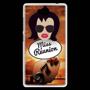 Coque Huawei Ascend G740 Miss Réunion Brune