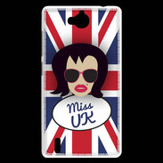 Coque Huawei Ascend G740 Miss UK Brune