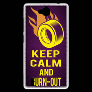 Coque Huawei Ascend G740 Keep Calm and Burn Out violet