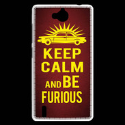 Coque Huawei Ascend G740 Keep Calm and Be Furious Rouge