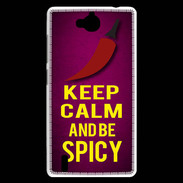 Coque Huawei Ascend G740 Keep Calm and Be Spicy Rose