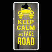 Coque Huawei Ascend G740 Keep Calm and Take o road 2 Gris