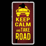 Coque Huawei Ascend G740 Keep Calm and Take o road 2 Rouge