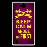 Coque Huawei Ascend G740 Keep Calm and Be the First Rose
