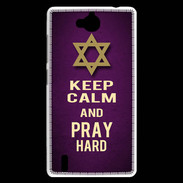 Coque Huawei Ascend G740 Keep Calm and Pray jewish Violet