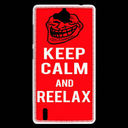 Coque Huawei Ascend G740 Keep Calm and Reelax Rouge