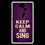 Coque Huawei Ascend G740 Keep Calm and Sing Violet