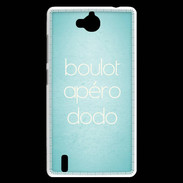 Coque Huawei Ascend G740 Boulot Apéro Dodo Turquoise ZG