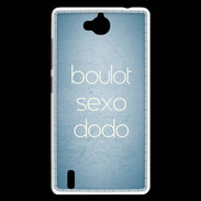 Coque Huawei Ascend G740 Boulot Sexo Dodo Bleu ZG