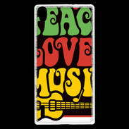 Coque Huawei Ascend P7 Peace Love Music