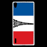 Coque Huawei Ascend P7 Drapeau français et Tour Eiffel