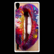 Coque Huawei Ascend P7 Lèvres multicouleurs