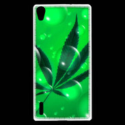 Coque Huawei Ascend P7 Cannabis Effet bulle verte