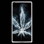 Coque Huawei Ascend P7 Feuille de cannabis en fumée