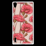 Coque Huawei Ascend P7 Fleurs vintage 2