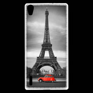Coque Huawei Ascend P7 Vintage Tour Eiffel et 2 cv