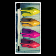 Coque Huawei Ascend P7 Chaussures à talons colorés 5