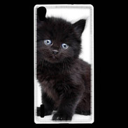 Coque Huawei Ascend P7 Petit chaton noir