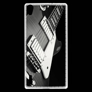 Coque Huawei Ascend P7 Guitare en noir et blanc