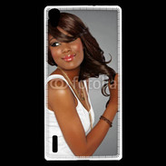 Coque Huawei Ascend P7 Femme metisse noire