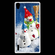 Coque Huawei Ascend P7 Bonhommes de neige
