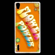 Coque Huawei Ascend P7 Flower power 4