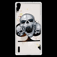 Coque Huawei Ascend P7 Carte tête de mort trèfle