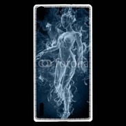 Coque Huawei Ascend P7 Femme en fumée de cigarette