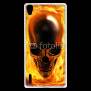 Coque Huawei Ascend P7 crâne en feu