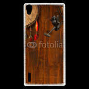 Coque Huawei Ascend P7 Canne à pêche et hameçons pêcheur