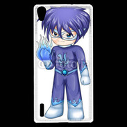 Coque Huawei Ascend P7 Chibi style illustration of a superhero