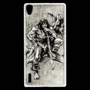 Coque Huawei Ascend P7 Guerrier en dessin 25