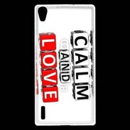 Coque Huawei Ascend P7 Keep calm et love me