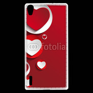 Coque Huawei Ascend P7 Cœur en porcelaine