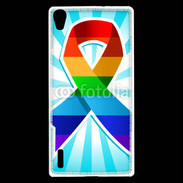 Coque Huawei Ascend P7 Rainbow Pride Ribbon