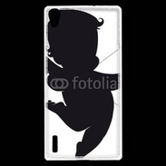 Coque Huawei Ascend P7 Silhouette Cupidon