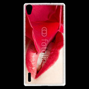 Coque Huawei Ascend P7 Rose et bouche