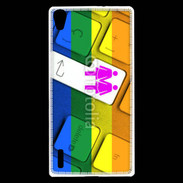 Coque Huawei Ascend P7 Lesbian keyboard