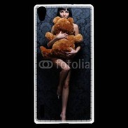 Coque Huawei Ascend P7 Femme glamour câlin nounours