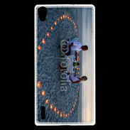 Coque Huawei Ascend P7 Couple romantique devant la mer