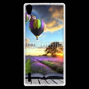 Coque Huawei Ascend P7 Montgolfière et lavande 