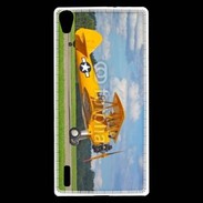 Coque Huawei Ascend P7 Avio Biplan jaune