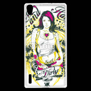 Coque Huawei Ascend P7 Tatouage Girl