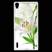 Coque Huawei Ascend P7 Fleurs de Lys blanc
