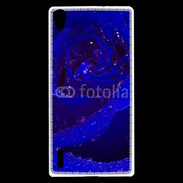 Coque Huawei Ascend P7 Fleur rose bleue